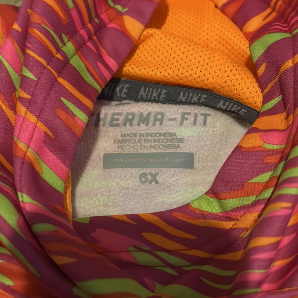 Nike Therma-Fit Pink Girls Sweatshirt Hoodie 6X - Picture 4 of 4